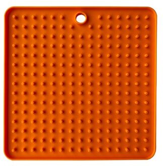 Mat Voor Honden Katten Trage Etensbakjes Pet Dog Feeding Kom Siliconen Hond Voeden Lick Pad Hond Slow feeder Behandelen Doseren oranje