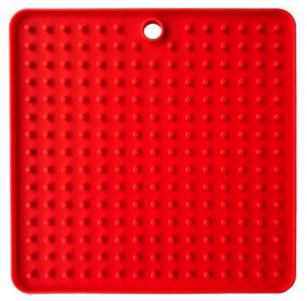 Mat Voor Honden Katten Trage Etensbakjes Pet Dog Feeding Kom Siliconen Hond Voeden Lick Pad Hond Slow feeder Behandelen Doseren rood