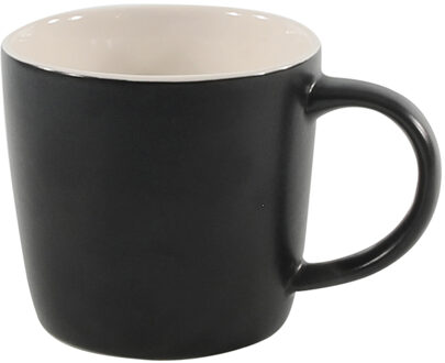 Mat Zwarte Koffiemok (6 stuks)| Keramisch |280 ML. 8.7cmØ. 8cm hoog | Koffiebeker | Koffiekopjes | Mokken | Glazen | Bekers