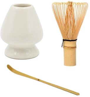 Matcha Groene Thee Whisk Set-Thee Garde + Scoop + Thee Lepel + Diepe Garde Houder Bamboe Janpanese Stijl thee Set Accessoires