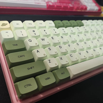 Matcha Keycaps Sublimation PBT Similar XDA Profile Russian Japanese Korean 125 Key Keycap Mechanical Keyboard Key-Cap