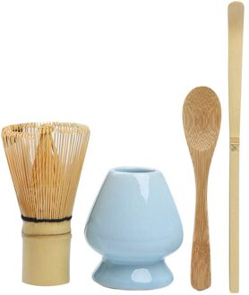 Matcha Whisk Set Bamboe Matcha Thee Set Van 4 Inclusief 100 Prong Matcha Garde (Chasen), traditionele Scoop (Chashaku), Thee Lepel,