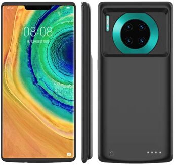 Mate 30 Slim Silicone shockproof Battery Charger Case Voor Huawei Mate 30 Pro power bank Terug clip batterij Gevallen Opladen cover Mate 30 Pro-zwart