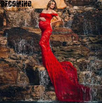 Maternity Dress For Photo Shoot Long Dress Maxi Sexy Maternity Gown Clothes For Pregnancy Lace Dress Photography Props Big Size