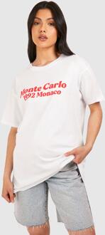 Maternity Monte Carlo Print Oversized T-Shirt, White - 10
