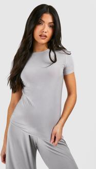 Maternity Soft Touch Crew Neck T-Shirt, Lilac Grey - 16