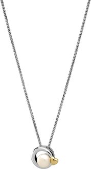 'Mathilde' Dames 925 Zilveren Ketting met Hanger - Zilver/Goud ZH-7510/G Zilver en goud - One Size