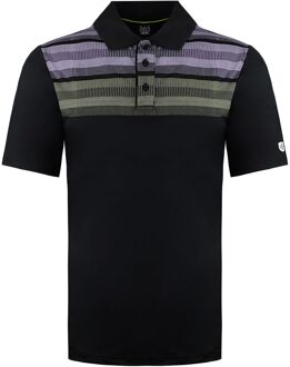 Matrix Heren Zwart/Lime Golf Poloshirt - XL
