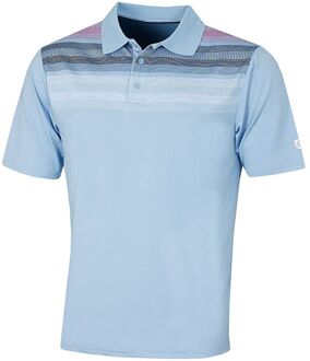 Matrix Print Heren Blauw Golf Poloshirt