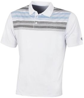 Matrix Print Heren Wit Golf Poloshirt - maat M