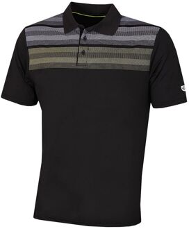 Matrix Print Heren Zwart Golf Poloshirt - maat