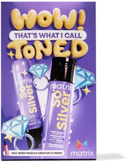 Matrix So Silver Purple Shampoo, Conditioner and Miracle Creator Gift Set for Blonde and Grey Hair