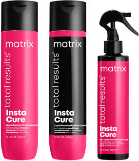 Matrix Total Results InstaCure Anti-Breakage Shampoo, Conditioner and Hair Spray Routine for Damaged Hair
