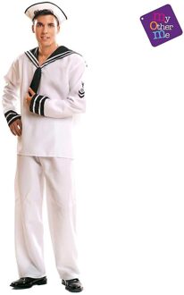 Matroos Kostuum Heren Casper Wit - Transparant