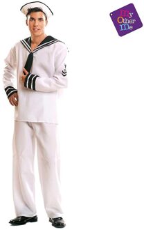 Matroos Kostuum Heren Casper Wit - Transparant