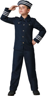Matroos/zeeman verkleed kostuum - blauw - kinderen - 3-delig 116 (5-6 jaar)