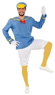 Matrozen eend carnaval verkleedkostuum - voor heren - blauw/wit - Ducky dierenpak