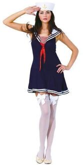 Matrozen jurkje vrouw compleet Blauw
