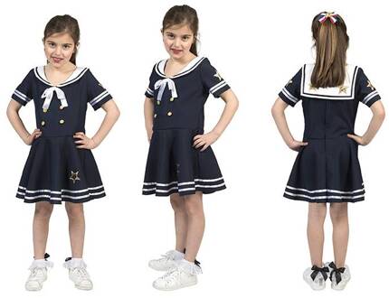 Matrozen pakje meisje Blauw