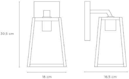 MATSLOT Wandlamp 1xE27 - Zwart