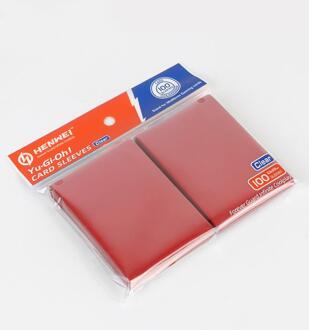 Matt Scrub Kleurrijke Backs Card Sleeves Kaarten Protector Voor Bordspel Kaarten Yugioh rood 100 stk