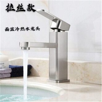 Matte Black Kraan Rvs Verf Trek Kraan Badkamer Wastafelkranen Cold Mengkraan Enkel Gat Effluent 70% 3