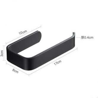 Matte Black Toiletrolhouder 17*10*8Cm Wall Mount Tissue Roll Hanger Acryl Badkamer Accessoires toilet Organizer