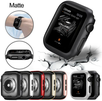 Matte cover For Apple Watch Series 6 5 4 38MM 44mm 40mm Frame Protective Case Cover Shell Bumper Case for iWatch 5 4 Cover 42MM
