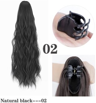 Matte Hoge Temperatuur Zijde Synthetisch Haarspeld Paardenstaart Water Golvend Paardenstaart Natuurlijke Haar Ornament Hoofdtooi 02