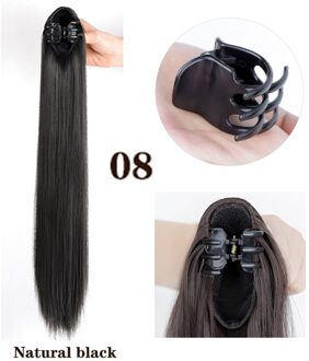 Matte Hoge Temperatuur Zijde Synthetisch Haarspeld Paardenstaart Water Golvend Paardenstaart Natuurlijke Haar Ornament Hoofdtooi 08