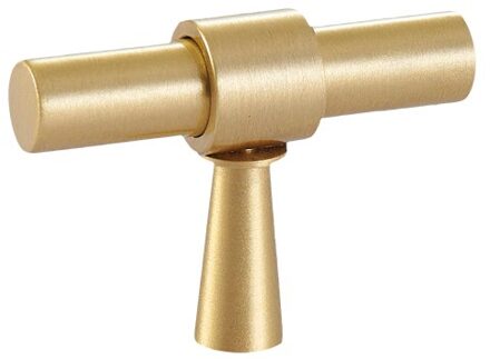 Matte Meubels Slingerknop Black Messing Metalen Garderobe Handvat Keukenkast Zwart Handvat Gouden Meubels Handgrepen messing / single Hole L-50mm