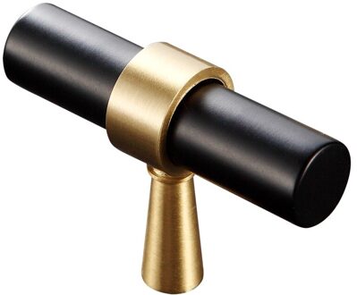 Matte Meubels Slingerknop Black Messing Metalen Garderobe Handvat Keukenkast Zwart Handvat Gouden Meubels Handgrepen zwart / Hole-128mm L-165mm