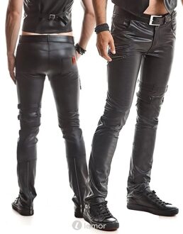 Matte wetlook heren broek, Tommaso001 - Maat: S