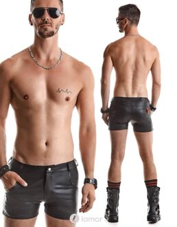 Matte wetlook heren Short,Federico001 - Maat: S