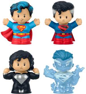 Mattel DC Comics Fisher-Price Little People Collector Mini Figures 4-Pack Superman: Through the Ages 7 cm