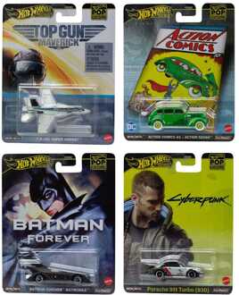 Mattel Hot Wheels Premium Diecast Vehicles 1/64 Pop Culture 979F Assortment (10)