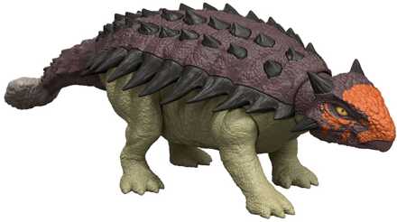 Mattel Jurassic World Rebirth Action Figure with Sound Wild Roar Ankylosaurus 7 cm