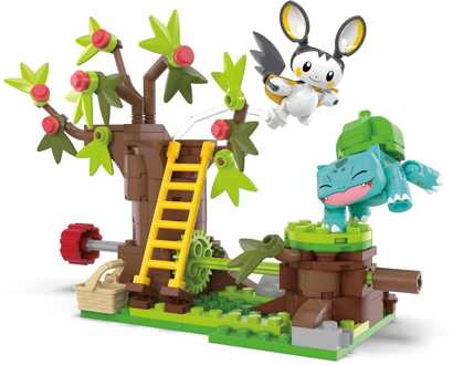 Mattel Pokémon MEGA Construction Set Emolga And Bulbasaur's Charming Woods