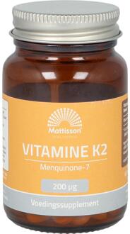Mattisson Vitamine K2 - 200mcg MK7 60 tabletten - Flesje met 60 tabletten