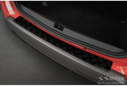 Matzwart Aluminium Bumper beschermer passend voor Dacia Duster II 2018-2021 & FL 2021- 'Riffled AV240207