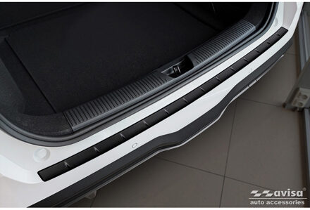 Matzwart RVS Achterbumperprotector passend voor MG 4 (EV) 2022- 'Ribs' AV240344