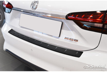 Matzwart RVS Achterbumperprotector passend voor MG 5 SW (EV) 2022- 'Ribs' AV240346