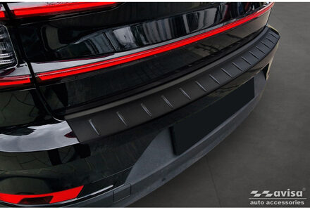 Matzwart RVS Achterbumperprotector passend voor Polestar 2 2019-2023 & Facelift 2023- 'Ribs' AV240351