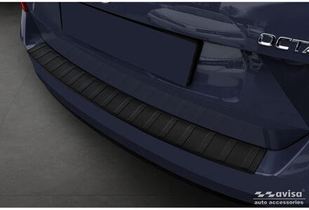 Matzwart RVS Achterbumperprotector passend voor Skoda Octavia III Combi (5E5) Facelift 2017-2020 AV240377