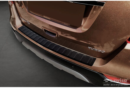 Matzwart RVS Bumper beschermer passend voor Opel Mokka X 2016- 'Ribs' AV240307