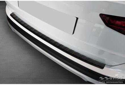 Matzwart RVS Bumper beschermer passend voor Seat Ateca 2016-2020 & FL 2020- 'Ribs' AV240302
