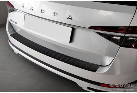Matzwart RVS Bumper beschermer passend voor Skoda Superb III Combi 2015-2019 & Facelift 2019- in AV240320
