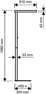 Maul 8258695 vloerverlichting Roestvrijstaal 80 W LED A+