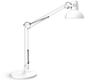 Maul Bureaulamp MAULstudy, wit, staal, hoogte 49 cm