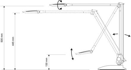 Maul LED bureaulamp MAULoptimus antraciet voet dimbaar CCT